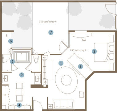 King Tufa Suite Floorplan